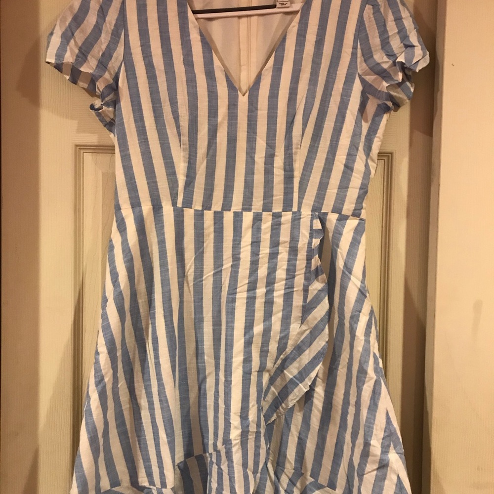 J.Crew ruffle faux wrap dress